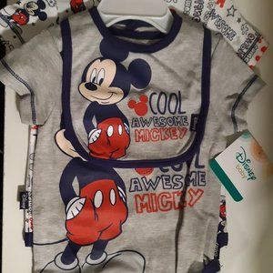 3pc Mickey Mouse onesie/bib set